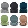 6PCS Protect Furniture Silicone Coasters with Holder Non-Slip Coasters for Drinks Home