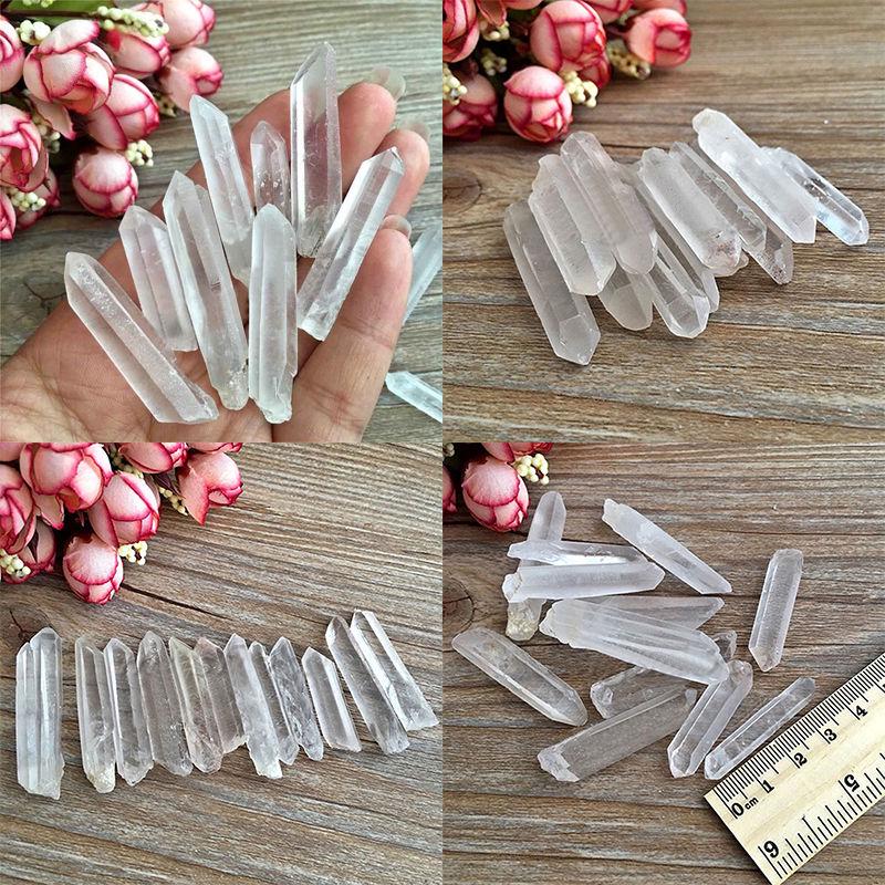 Natural Clear Quartz Crystal Point Terminated Small Size Pieces 50g