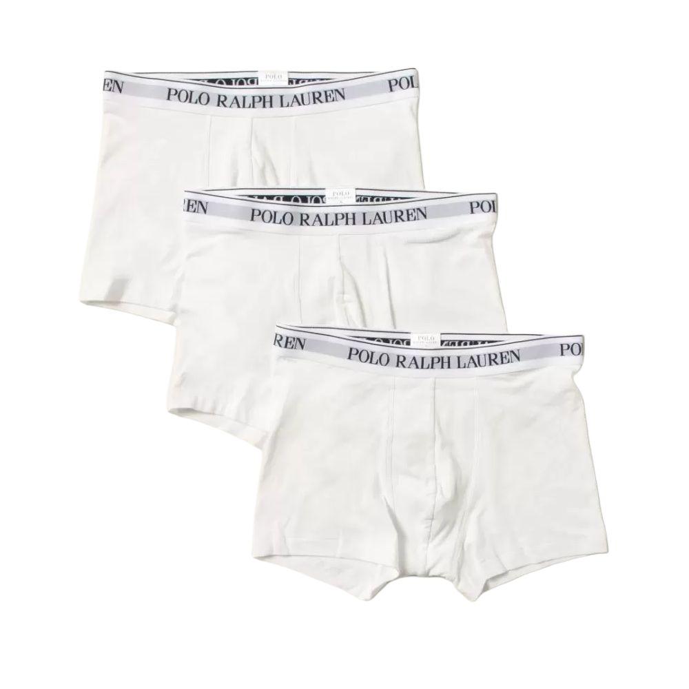 Polo Ralph Lauren FW22 Буквенный логотип Жаккардовые трусы-боксеры 3 шт. Мужское нижнее белье Белый 714835885-001