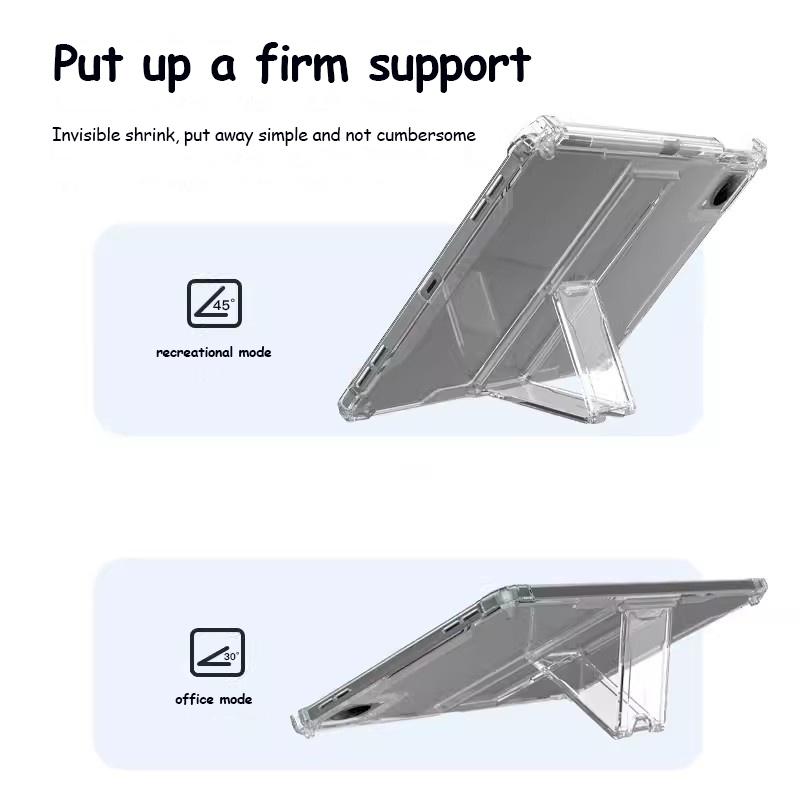 Мягкий силиконовый чехол из ТПУ для Xiaomi Pad 6 Pro Pad 5 5 Pro 11 дюймов с подставкой и держателем для карандашей Прозрачный защитный чехол