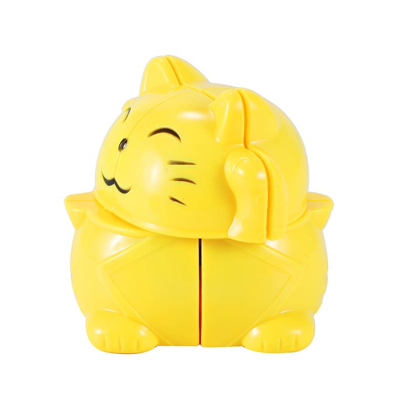 non-toxic Yongjun Lucky Cat 2x2 Fortune Cube Cat Shaped Magic Cube Educational Toys Children Gift