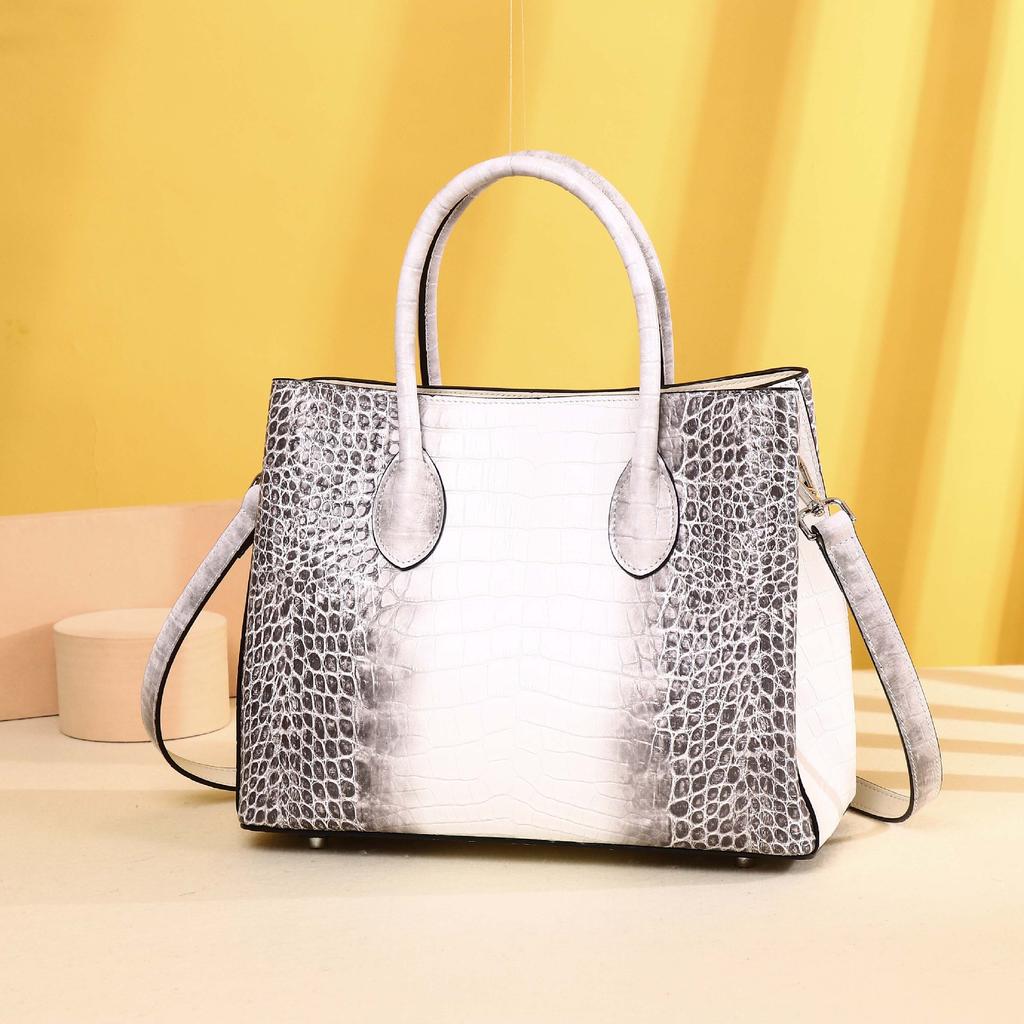 Сумка женская из кожи класса люкс, Классическая сумка-тоут большой вместимости, Женская сумка с узором под крокодила, Большая сумка через плечо
