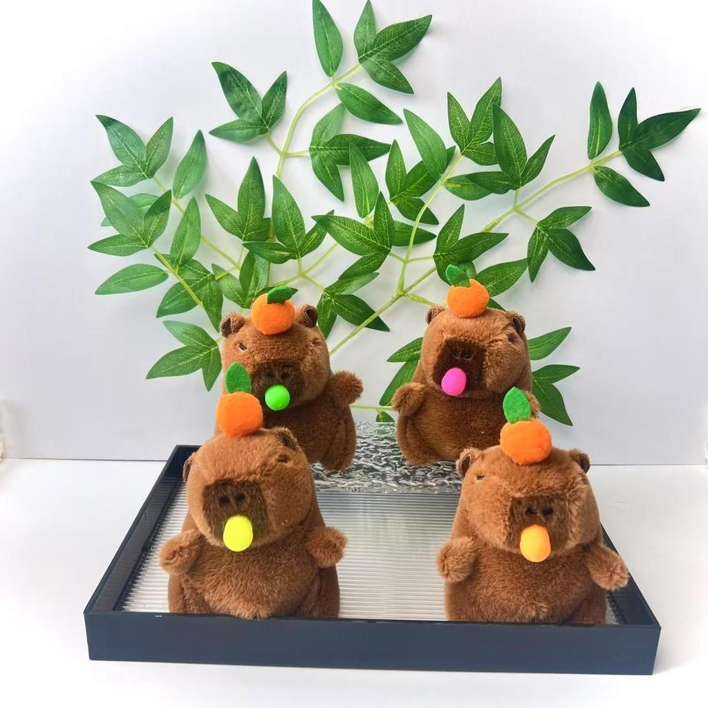 Capybara Colorful Bubble Plush Keychain Stuffed Animal Doll Pendant Decoration