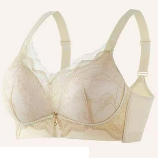 Women's Push-Up Lace Bra - Wireless, Anti-Sagging, Small Bust Support, Shaping, and Underarm Fat Collection