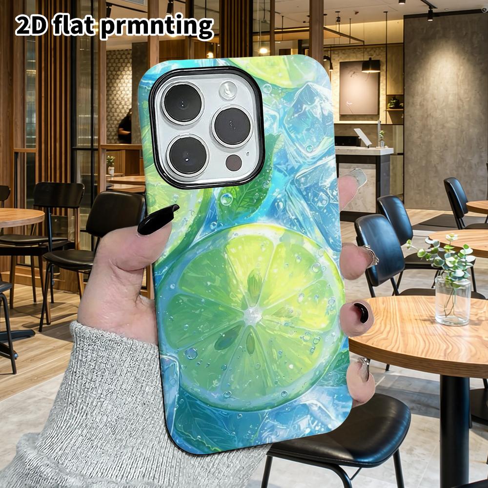 Phone Case: 2D flat suitable for iPhone 18 17 16 15 14 13 Pro film protective case, couple style, lime ice, Christmas and Halloween holiday gift