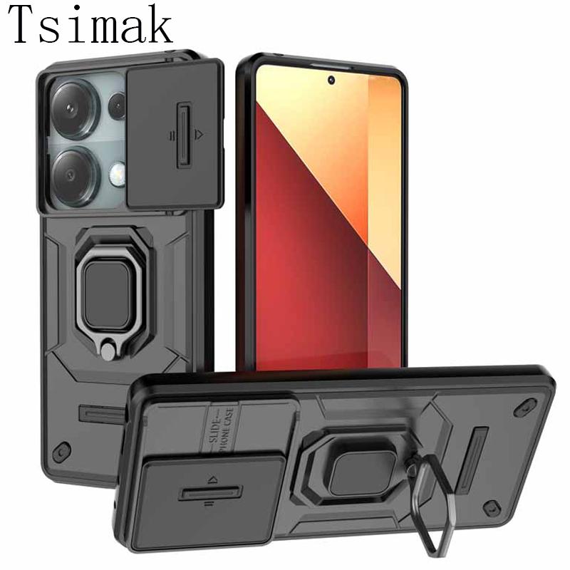Для Coque Poco M6 Pro 4G чехол противоударный слайдер объектив задняя крышка для Xiaomi POCO X6 Pro Poko Little M6Pro X6 Neo C65 телефон чехлы