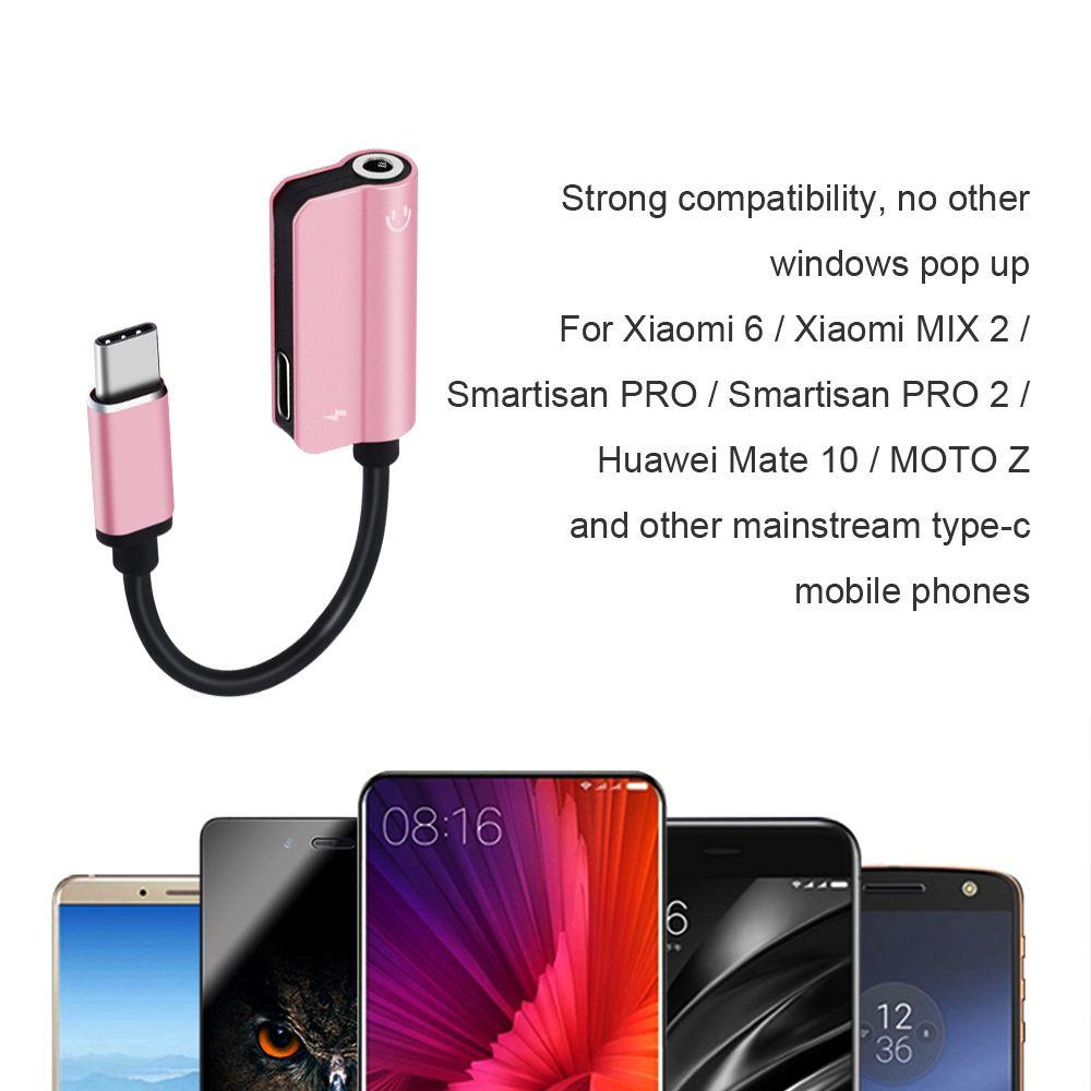 Быстрый металлический кабельный разъем 2 в 1 аудио конвертер AUX разветвитель для наушников адаптер Type-C на 3,5 мм