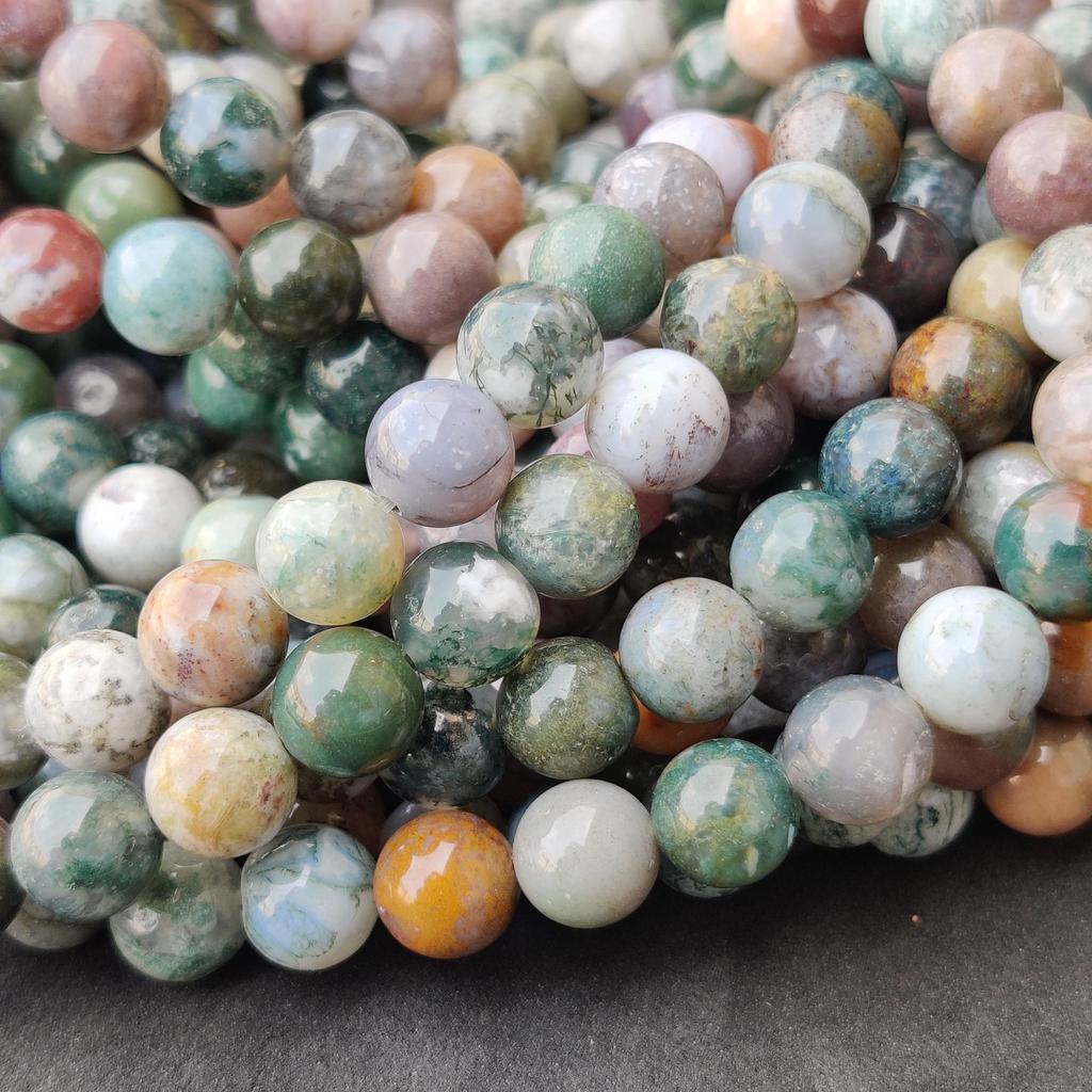 Бусины из индийского агата, настоящие бусины класса ААА, круглые свободные бусины из натурального драгоценного камня, бусины длиной 14–15 дюймов, бусины размером 6 мм, 8 мм, 10 мм.