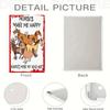 1 piece of fun cartoon horse pattern tin plaque, home wall decoration, humorous text animal-themed hanging ornament, interior de