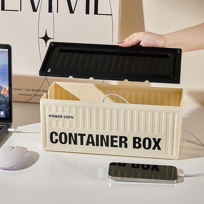Уникальный контейнер для хранения настольных удлинителей, пылезащитный ящик для хранения розеток, чехол для проводов, органайзер для кабелей