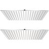 VidaXL Plunging Shower Head 2 Pcs Stainless Steel 50x50 Cm