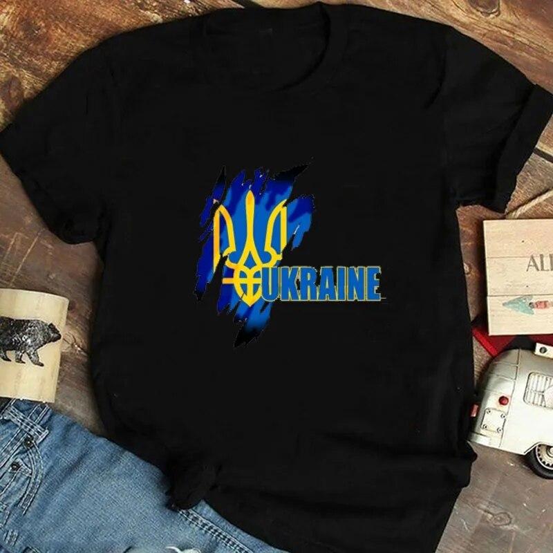 Ukraine Ladies T Shirt Summer Premium Short Sleeve T Shirt Flag Classic Ukraine Gift T Shirt Girls Harajuku Love T Shirt Tops Unisex