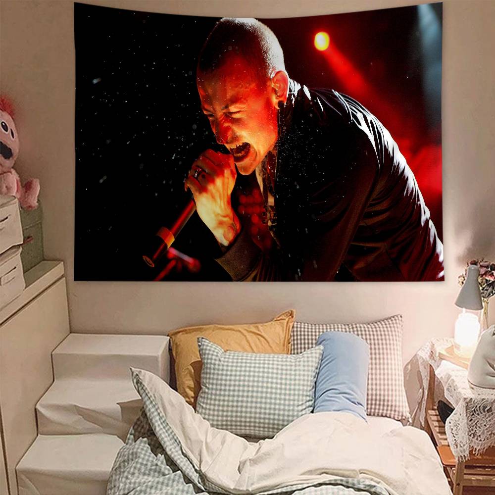 Hot Band LLinkin PPark Colorful Tapestry Wall Hanging Hanging Tarot Hippie Wall Rugs Dorm Wall Art Decor
