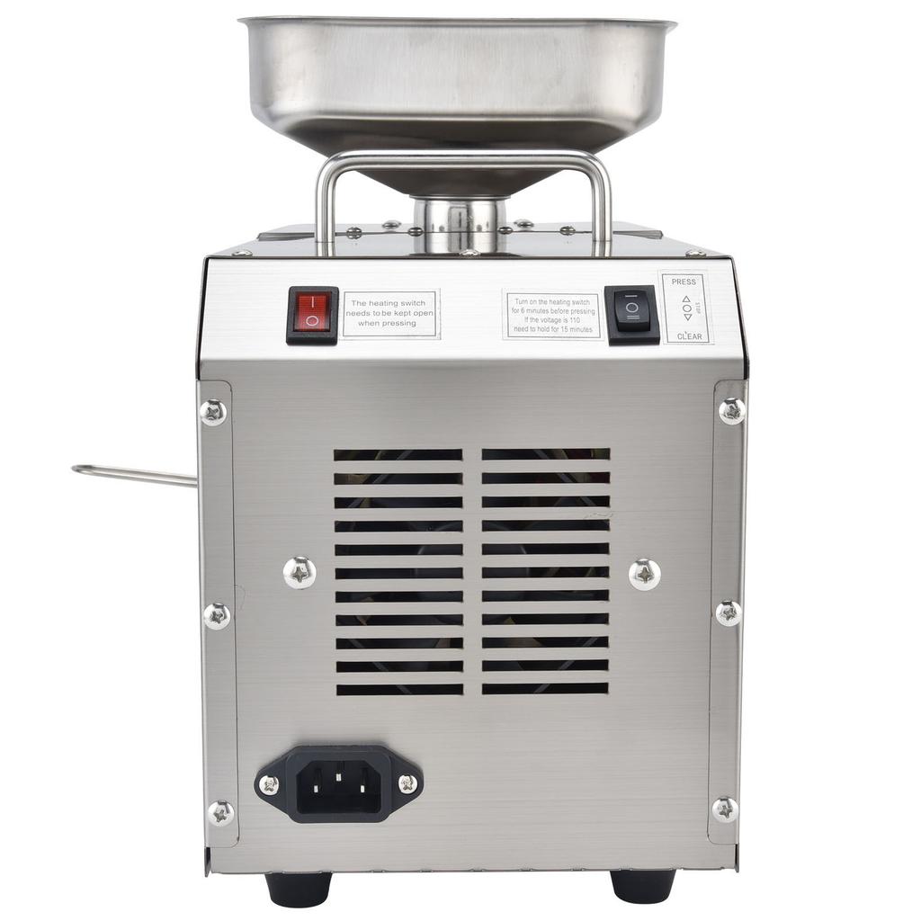 Automatic Oil Press Stainless Steel Cereals Hot Cold Oil Expeller Commercial Household ProcessorUS