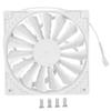 Корпусной вентилятор Высокий воздушный поток Тихий выдув Радиатор 15 лопастей 4-контактный Охлаждение компьютера F120 12025Белый