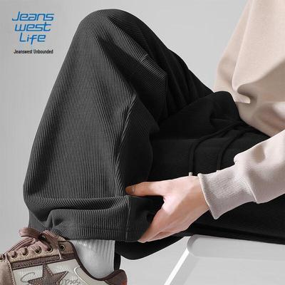 JEANSWEST LIFE Мужские повседневные брюки из шенилла прямого кроя