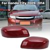 Крышка зеркала заднего вида для Honda City 2009 2010 2011 2012-2014 Красная с защелкой Крышка зеркала бокового вида двери Автоаксессуары