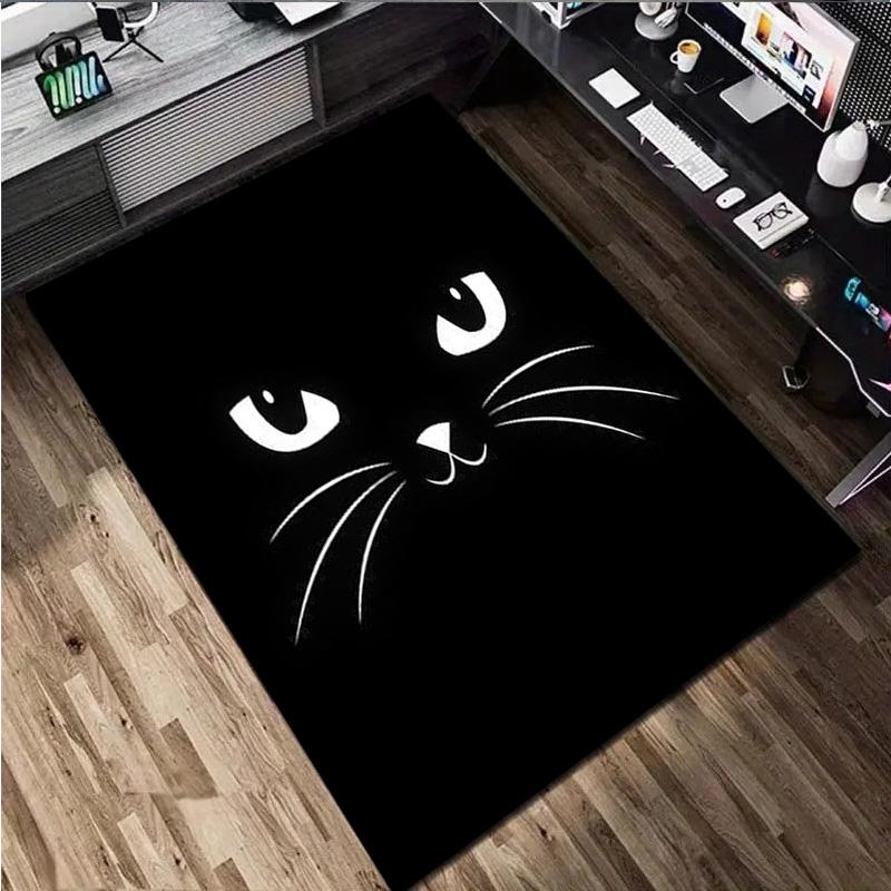 Кошка животное Ковер Домашний ковер Офисный Декоративный ковер Для гостиной спальни Придверный коврик Напольный ковер Зона коврика под компьютерное кресло