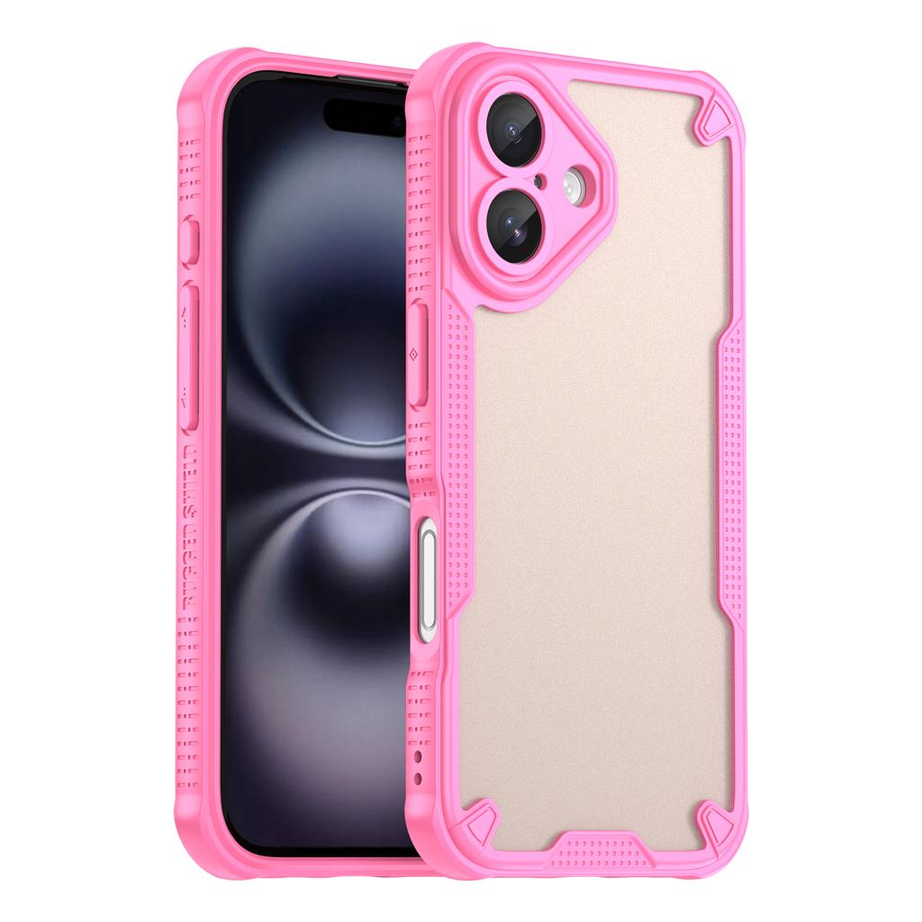 Серия Armor Чехол для iPhone 16 PC+TPU Полупрозрачный Матовое покрытие Защитный чехол для телефона