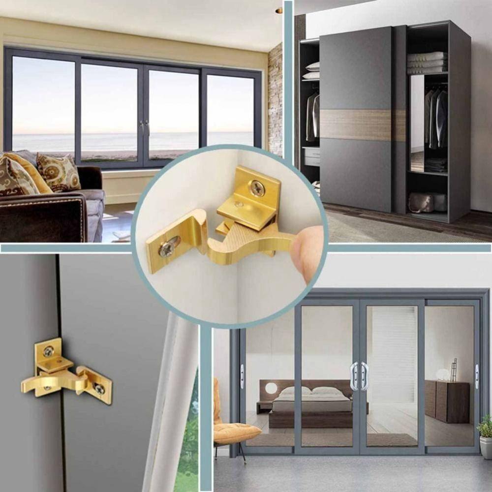 Low Noise Door Elbow Buckle Brass Door Catch Durable Bird Latch Lock Cabinet