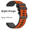 QuickFit 22mm 26mm Leather+Silicone Strap For Garmin Fenix 8 47mm 51mm 7 7X 6 6X 5 5X Plus Enduro 3 Tactix 9 Forerunner 965 955 970 Nylon Band