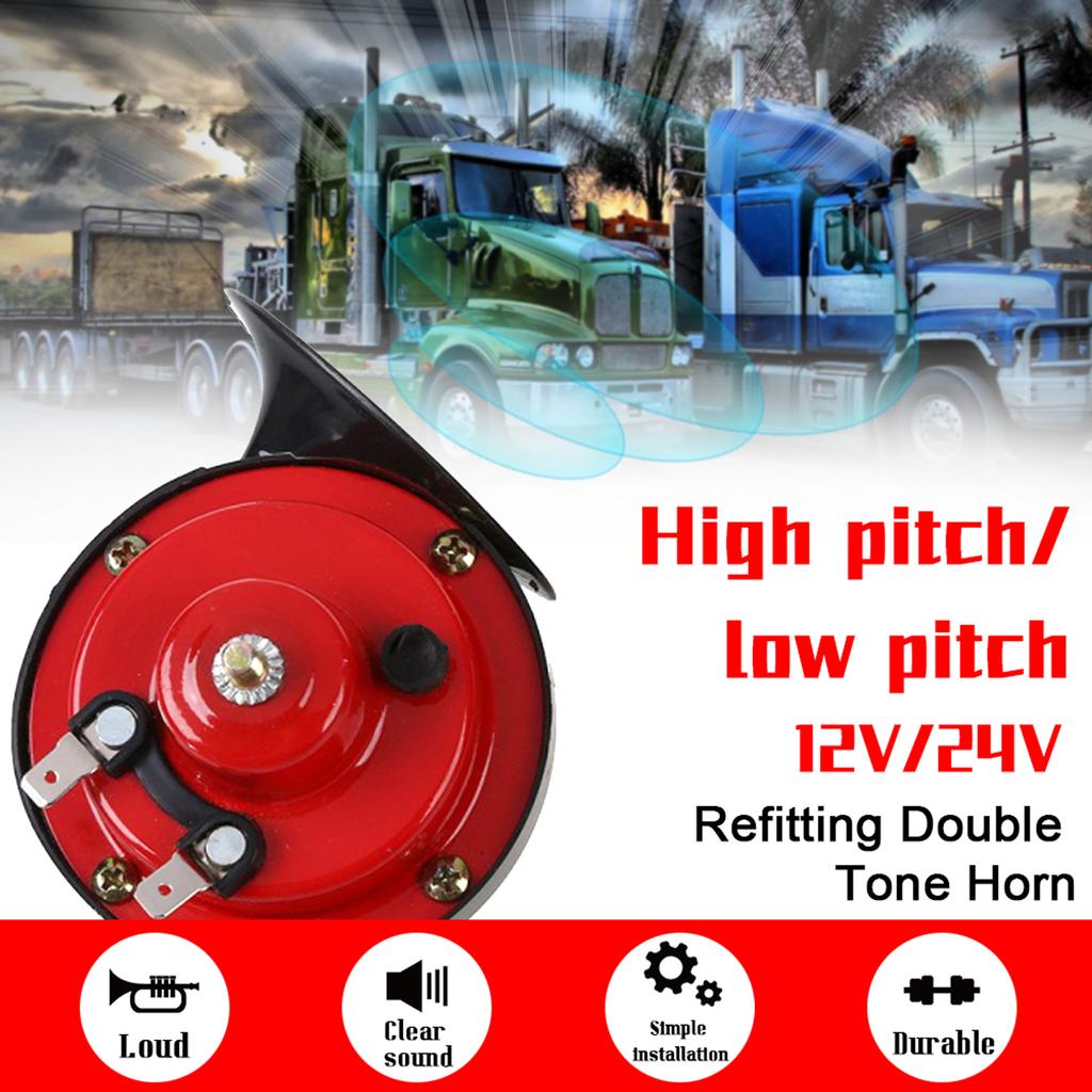 Установка двухтонального звукового сигнала автомобиля и мотоцикла, небольшой звуковой сигнал в виде улитки, звуковой сигнал электромобиля