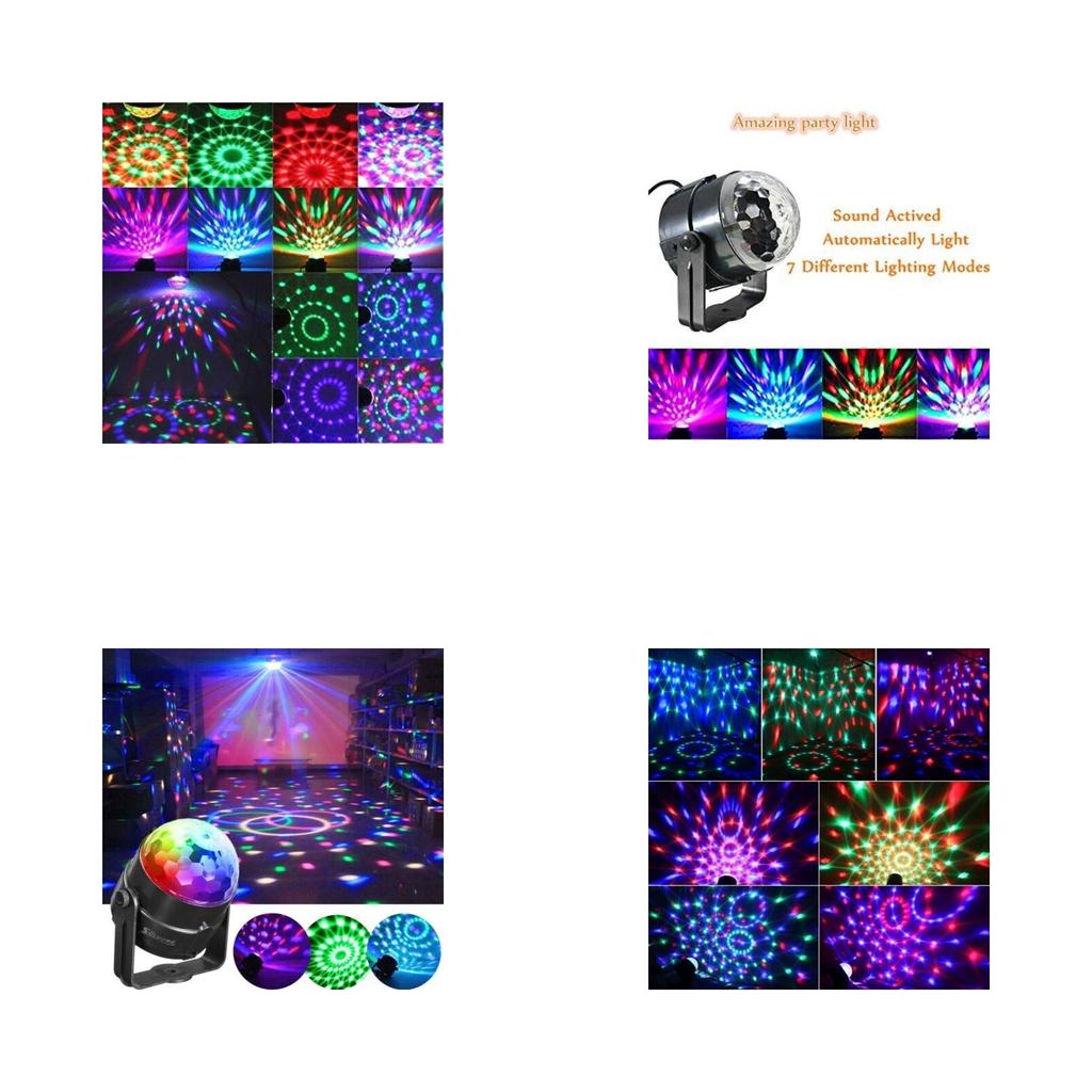 Мини Сценический Магический Диско-шар Лампа Эффект С Цветным Вращающимся Светодиодным Светом Rgb Для Вечеринки Диджея