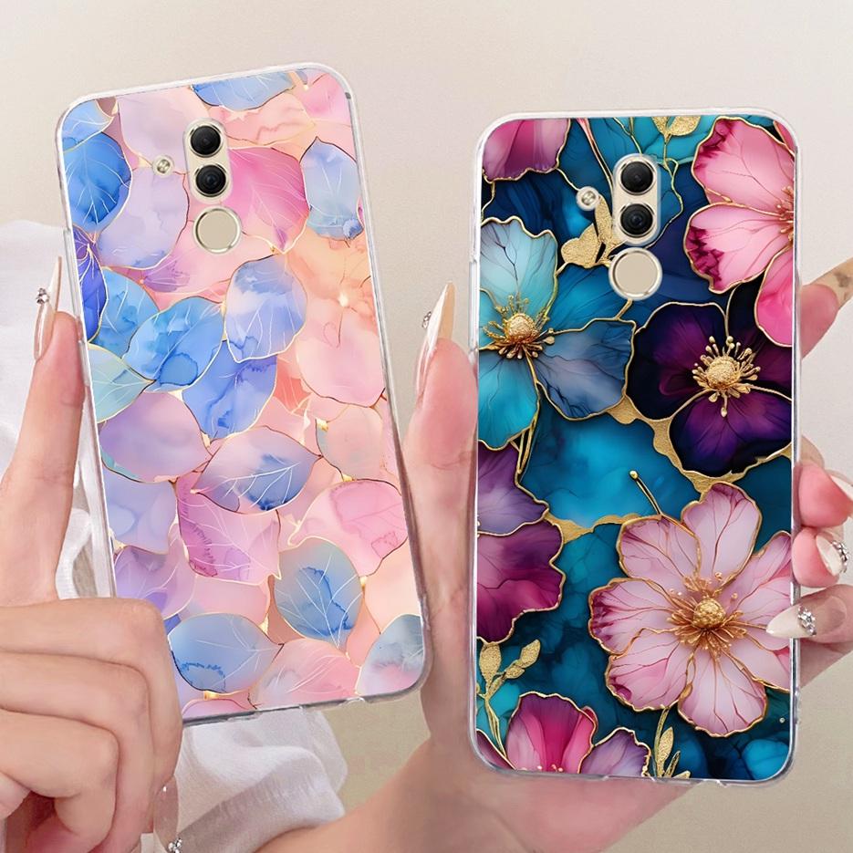 For Huawei Mate 20 Lite Case Luxury Flowers Butterfly Painted Cover Soft Slim Phone Case For Huawei Mate 20 Pro Mate20 Lite Bags