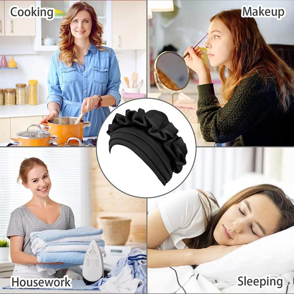 Африканская мода Платок-шапка с цветком ананаса - Универсальная однотонная повязка для женщин