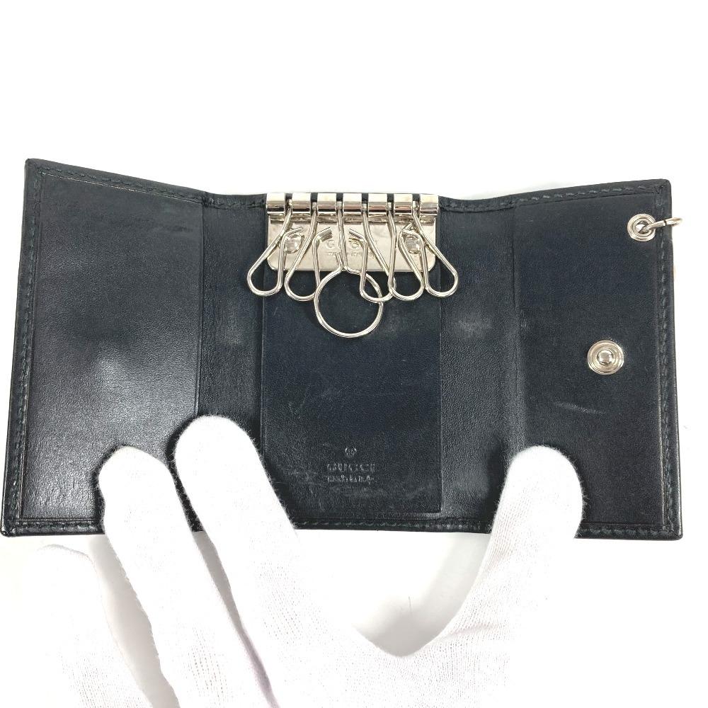 GUCCI 212111 6P key GG implementation Key Case GG implementation Black