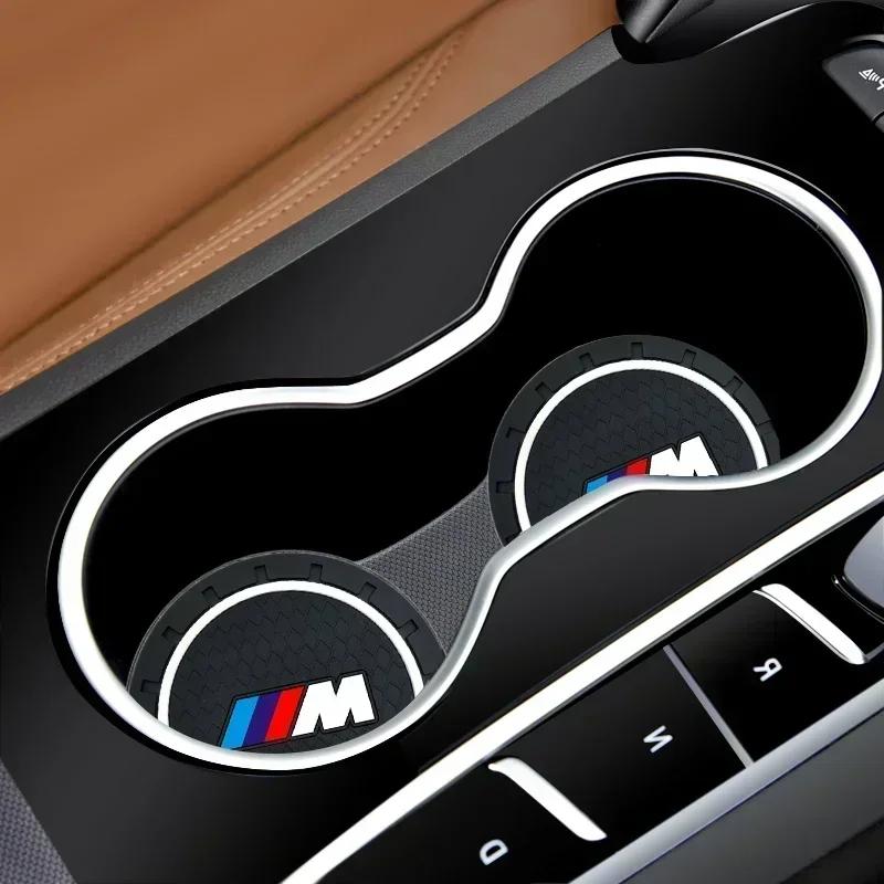 2025 Car For BMW 2Pcs Silica Gel Car Coaster Water Cup Anti-slip Pad For BMW X1 X2 X3 X5 X4 X6 X7 G30 G20 G32 G11 G12 F40 F30 F2