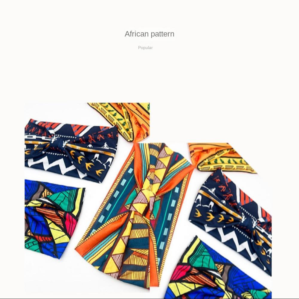 Эластичная повязка на голову с африканским принтом для дам, салонная повязка, модный головной убор