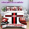 Flamengo football soccer Pattern Bedding,Quilt Set Quilt Cover Pillowcase Home Birthday Gift (1*duvet cover+2*pillowcase,without core)