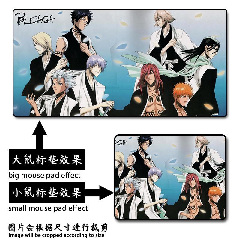 Anime Mouse Pad Bleach Kurosaki Ichigo Desk Mat Office Gaming Non-slip Rubber Mousepad
