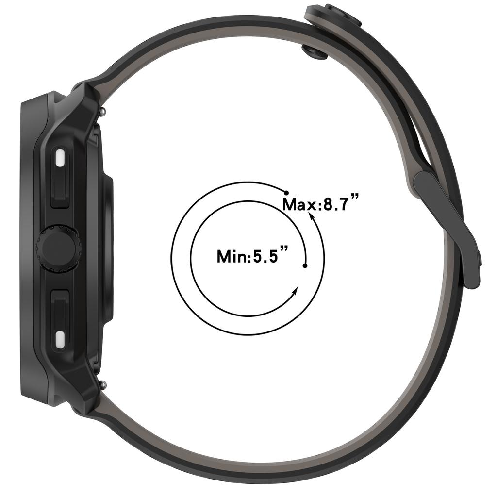 22 мм силиконовый ремешок для Suunto RACE 2/RACE/Vertical ремешок для часов для Suunto 5/9 Peak Pro браслет для Huawei GT6/5 46 мм аксессуар для замены