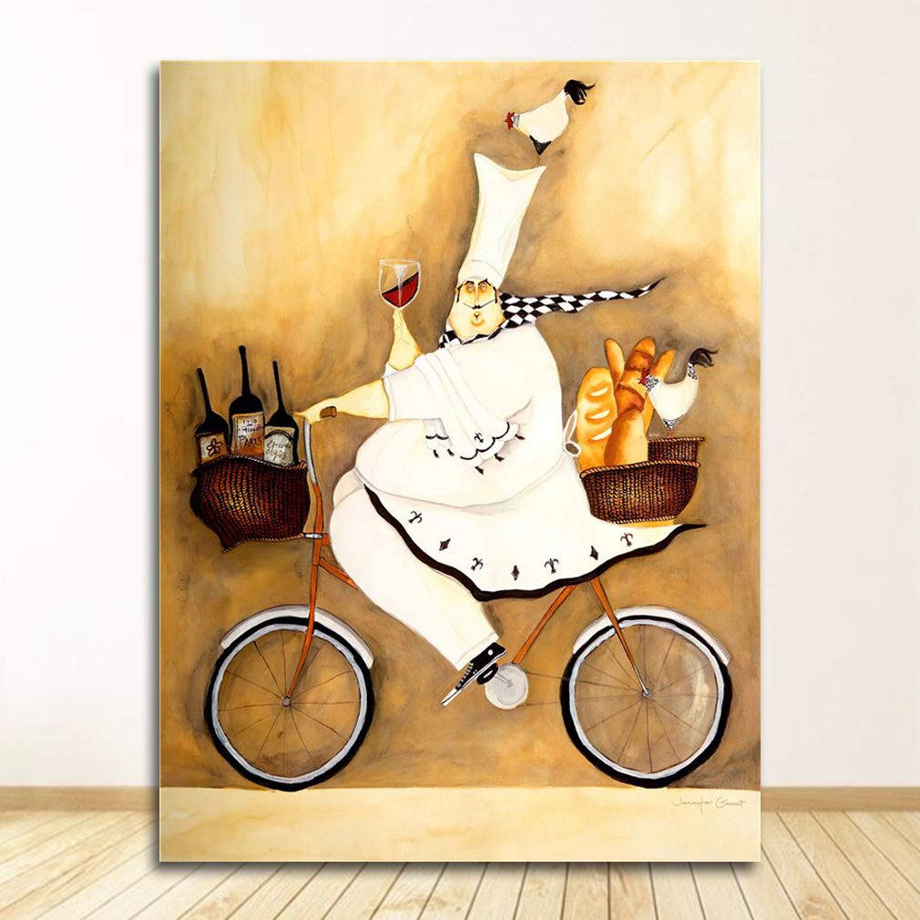 Кофейня холст украшение дома без рамки мультфильм аниме ресторан живопись пекарня повар плакат кухня настенная живопись печать картина