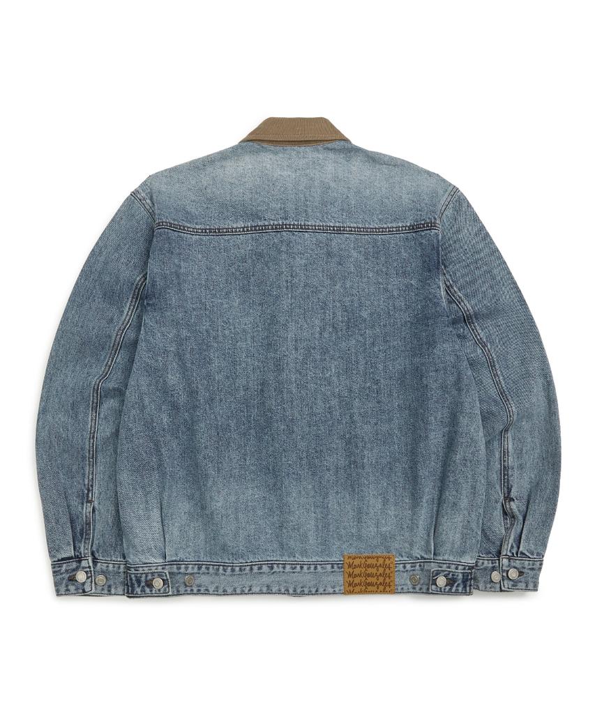 Mark Gonzales Heart Collection Washed Denim Jacket - L/Blue
