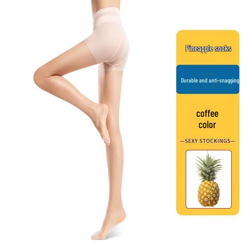 Женские ультратонкие колготки против зацепок - телесные/черные, большого размера, весна/лето