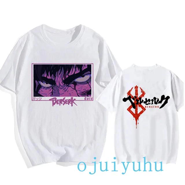 Graphic Japanese Anime Harajuku Berserk Guts Eyes Print Funny T Shirt Cool Summer T-shirt Manga Streetwear Tshirt Hip Hop Tees