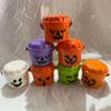 3/7Pcs Mini Pumpkin Bucket Striking Nostalgic Design Weird Atmosphere Spooky Mini Pumpkin Bucket Ornament