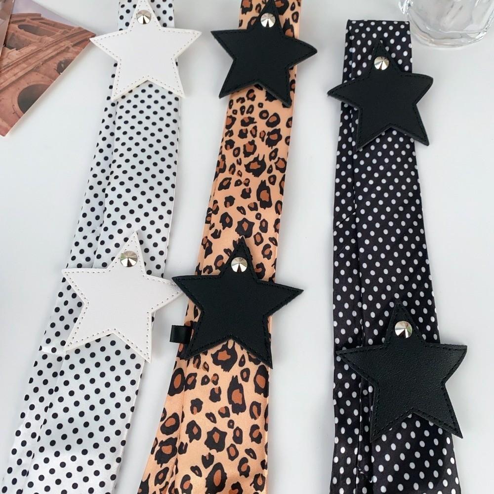 Elegant Polka Dot Waist Belt Spicy Girl Long Vintage Scarf Fashion Leopard Print Scarf  Party