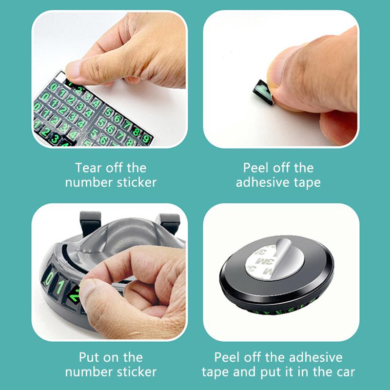 SEAMETAL Car Phone Holder ABS Dashboard Navigation 360 Rotation Parking Number Plate Stable Anti-Slip Universal