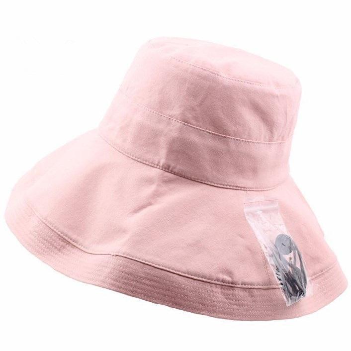 Hat women's summer versatile travel sun protection visor casual outdoor bucket hat women's big brim sun hat tide
