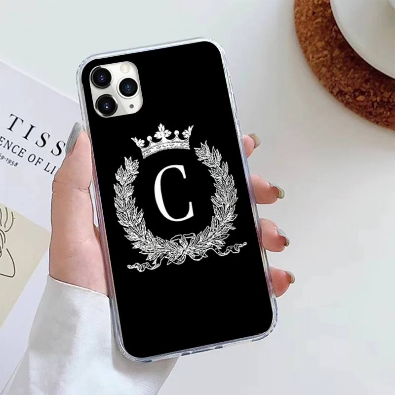 Роскошный чехол для телефона с английскими буквами и короной для iPhone 11 12 13 mini pro XS MAX 8 7 6 6S Plus X 5S SE 2020 XR