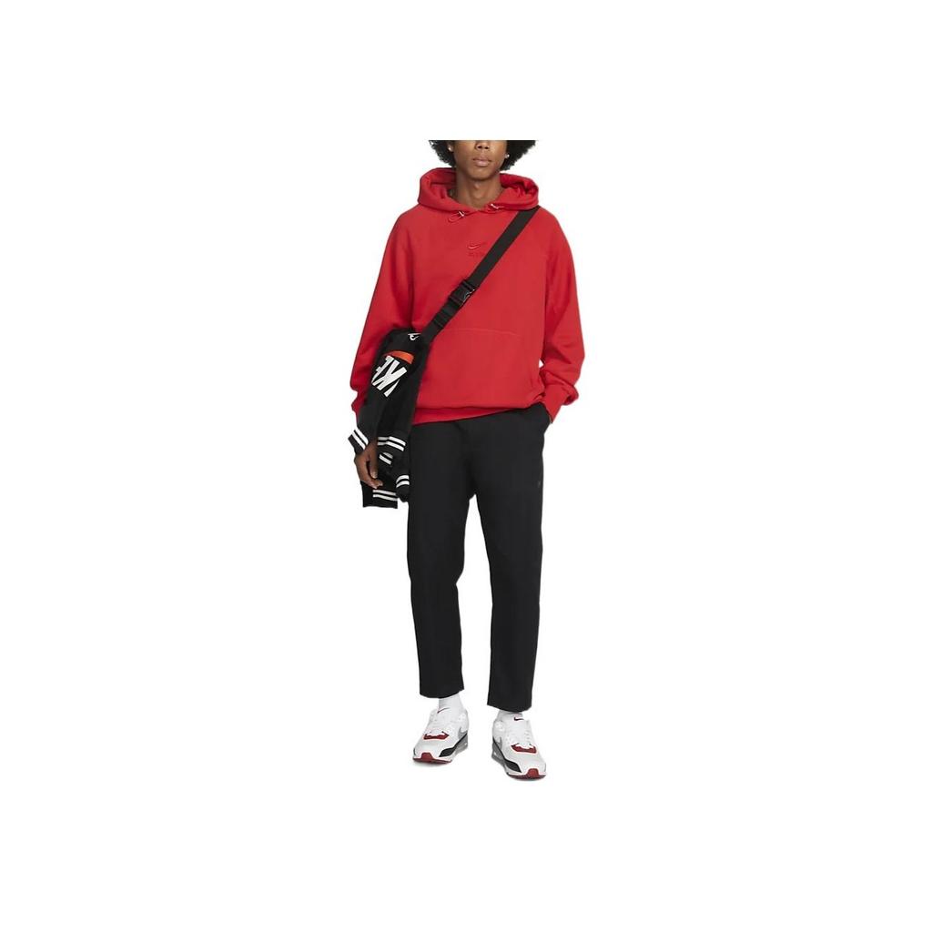 Nike Сплошной цвет пуловер с капюшоном с длинным рукавом, мужские топы, красный DV9778-657