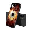 Чехол для телефона с огненным футбольным мячом для Apple iPhone 13 12 Mini 11 Pro XS Max XR X 8 7 6S 6 Plus SE 2022 2020 5S 5, черный чехол