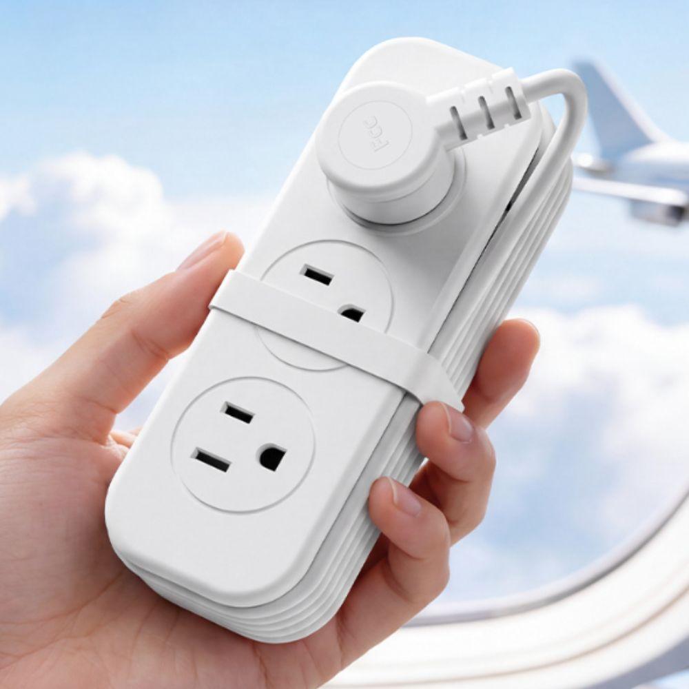 7 Outlet Travel Power Strip 6 Outlet Power Strip with USB Lightweight US Socket Travel
