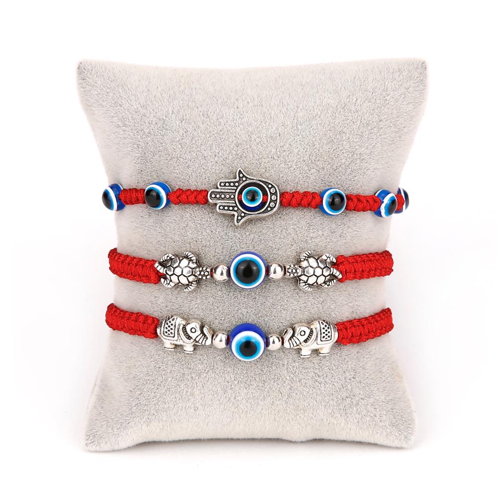 Lucky Blue Evil Eye Charms Bracelet Handmade Black Red String Thread Rope Couple Bracelet 2020 Lucky Jewelry For Women Men Gifts
