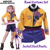 K-Pop Rumi Zoey Mira Demon Hunters Cosplay Costume for Girl Halloween Stage 3D Printed Pattern Role Play Clothes