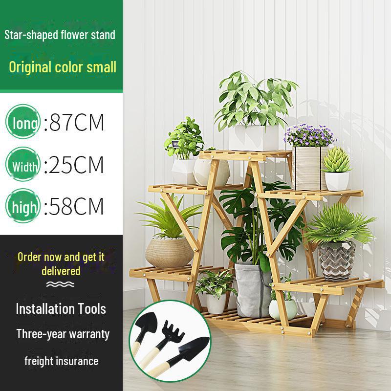 Многослойная подставка для цветов из цельного дерева для суккулентов и зелени на балконе для использования в помещении и на открытом воздухе